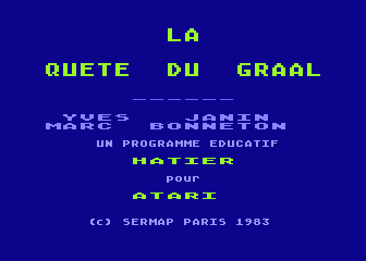 Quête du Graal (La) atari screenshot