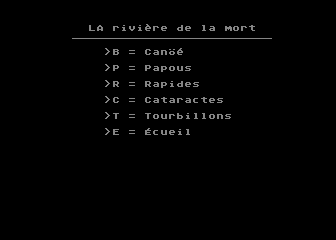 Rivière de la Mort (La) atari screenshot