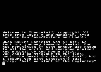 Lancelot atari screenshot