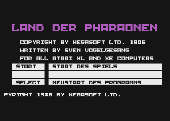 Land der Pharaonen atari screenshot