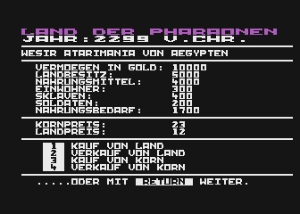 Land der Pharaonen atari screenshot