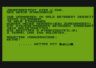 Land der Pharaonen atari screenshot