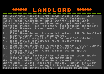Landlord atari screenshot