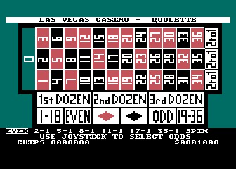 Las Vegas Casino atari screenshot