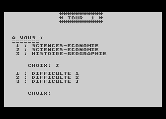 Jeu du Savoir (Le) atari screenshot