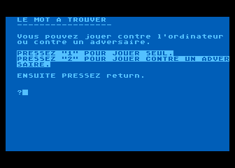 Pendu (Le) atari screenshot