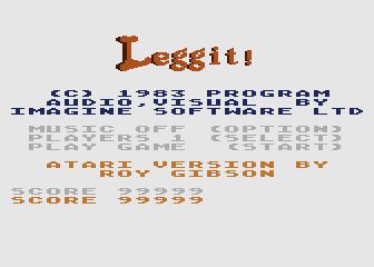 Leggit! atari screenshot