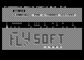 Lemming atari screenshot