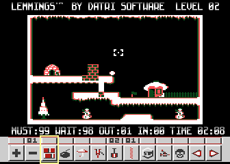 Lemmings atari screenshot