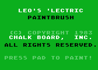 Leo's 'Lectric Paintbrush atari screenshot