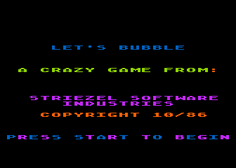 Let's Bubble! atari screenshot