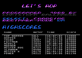 Let's Hop atari screenshot