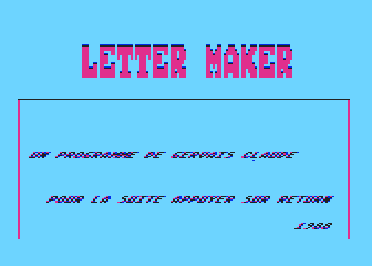 Letter Maker atari screenshot