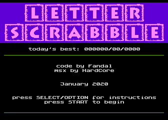 Letter Scrabble atari screenshot