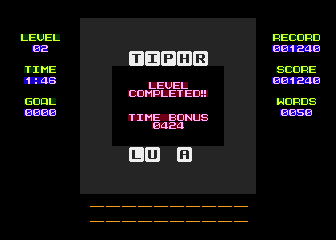 Letter Scrabble atari screenshot