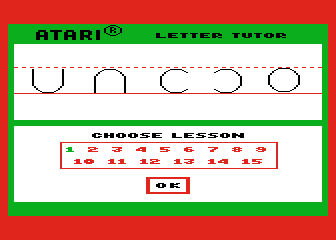 Letter Tutor atari screenshot