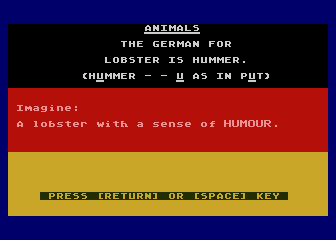Linkword German atari screenshot