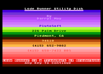 Lode Runner Utility Disk — screenshot 1