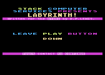 Lost in the Labyrinth atari screenshot