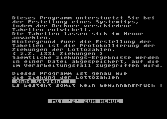Lotto - Tippen mit System atari screenshot