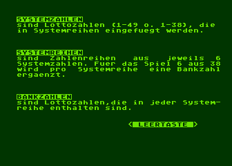 Lottosysteme atari screenshot