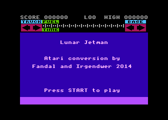 Lunar Jetman atari screenshot