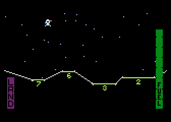 Lunar Lander atari screenshot