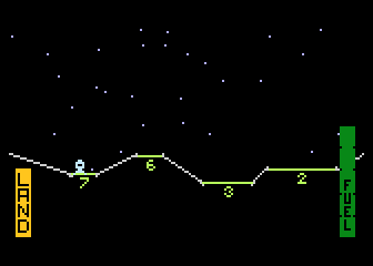 Lunar Lander atari screenshot