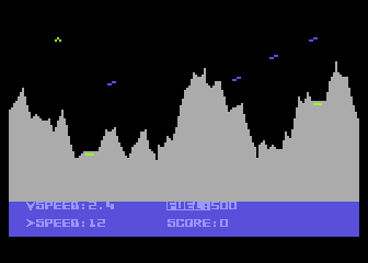 Lunar Lander atari screenshot