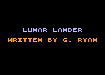 Lunar Lander atari screenshot