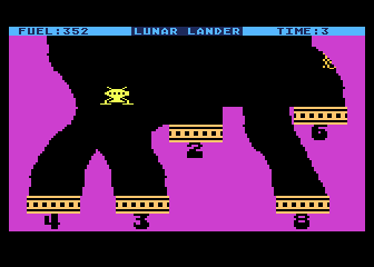 Lunar Lander atari screenshot