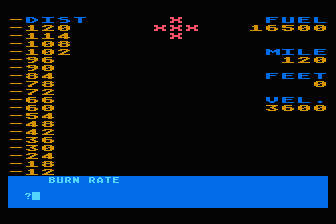 Lunar Lander atari screenshot