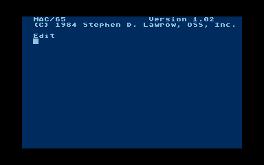 MAC/65 atari screenshot