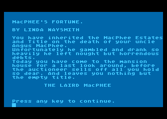 MacPhee's Fortune atari screenshot