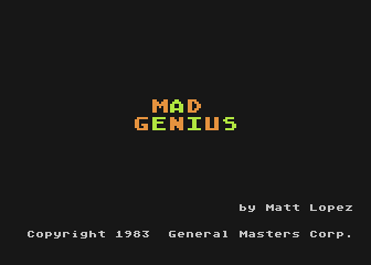 Mad Genius atari screenshot