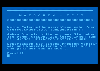 Maedchen-Test — screenshot 1
