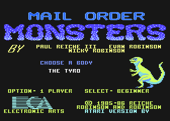 Mail Order Monsters atari screenshot
