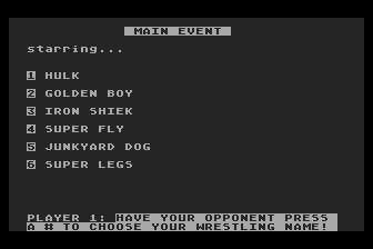 Main Event atari screenshot