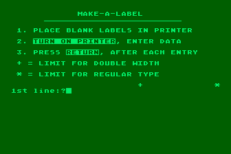 Make-a-Label — screenshot 1