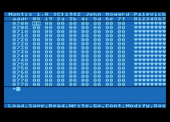 Mantis Boot Tape Development System — screenshot 1