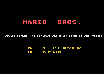 Mario Bros. atari screenshot