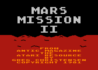 Mars Mission II atari screenshot