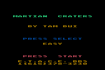 Martian Craters atari screenshot