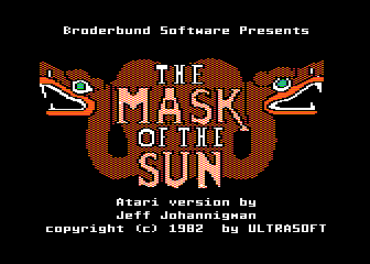 Mask of the Sun (The) atari screenshot