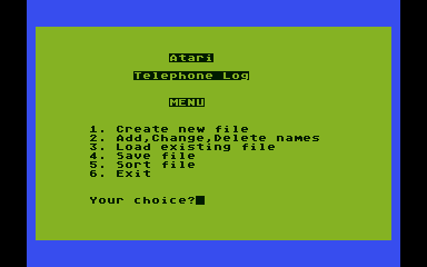 Mastering Your Atari Through Eight Basic Projects atari screenshot