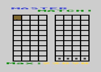 MasterMatch V2.0 atari screenshot