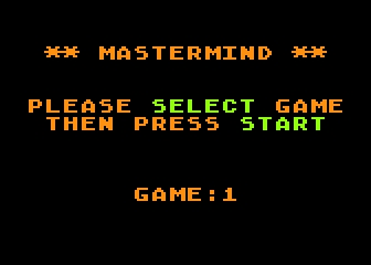 Mastermind atari screenshot