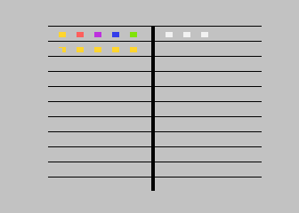 Mastermind atari screenshot
