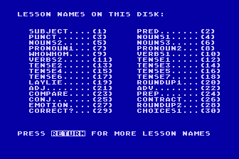 A+ Grammar atari screenshot