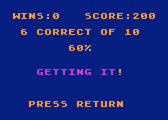 Matchmaker Elementary Science - Grades 7-8 atari screenshot